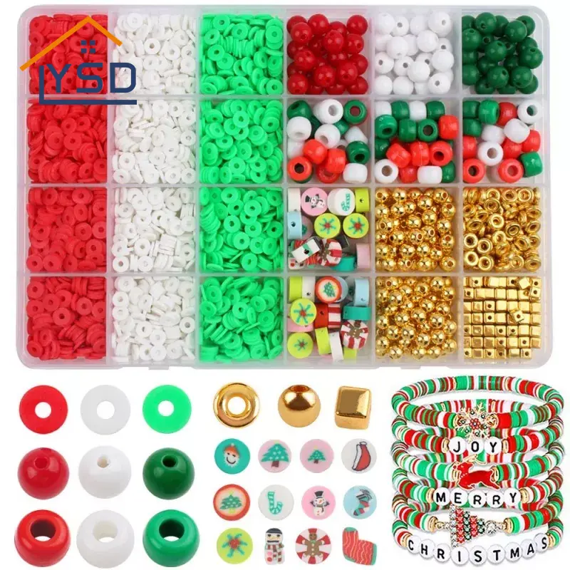 Karácsonyi gyöngyös barkács karkötő készlet