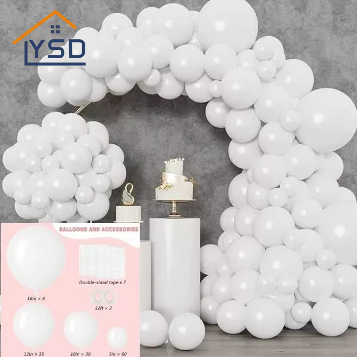 White Latex Balloon Set