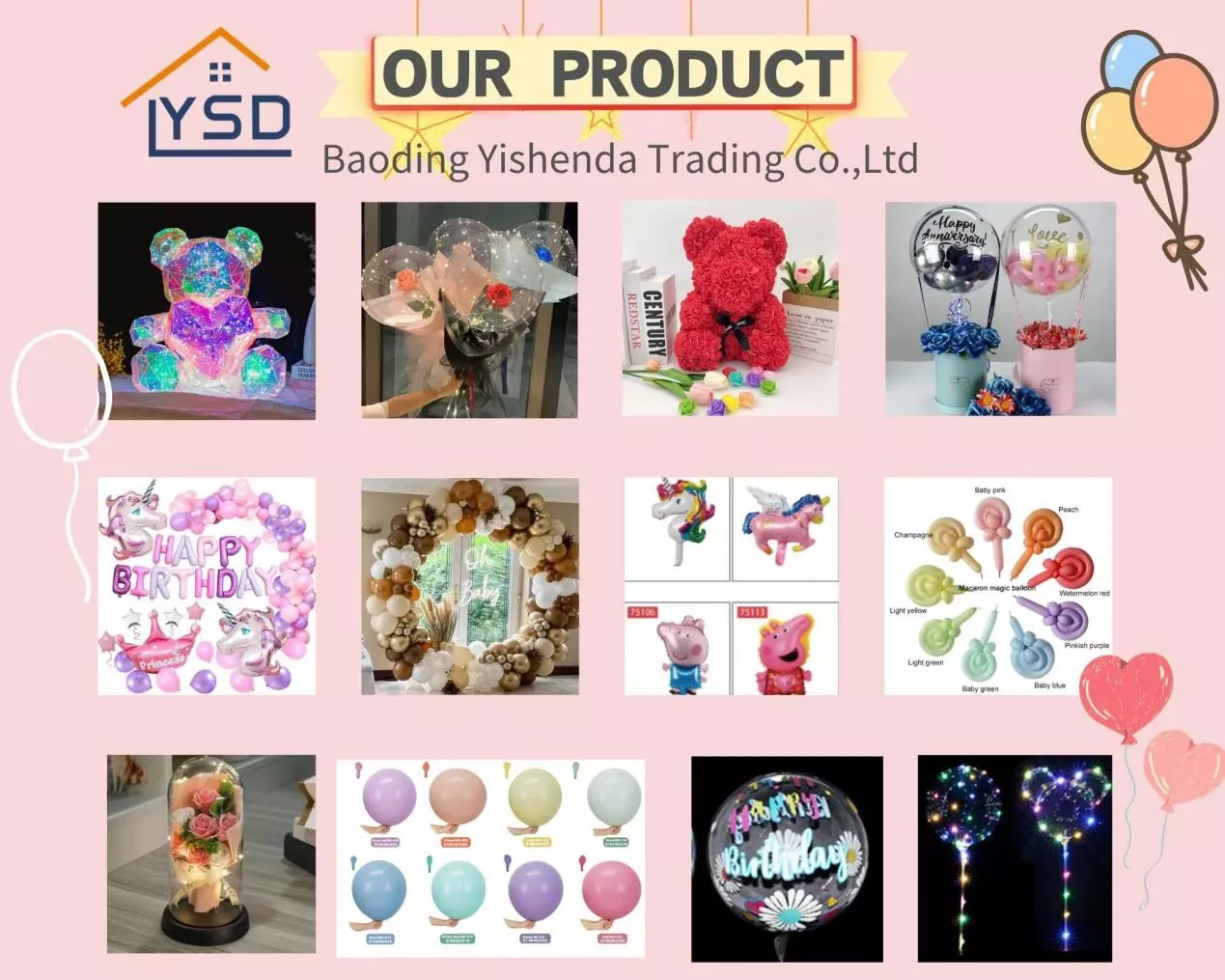 White Latex Balloon Set