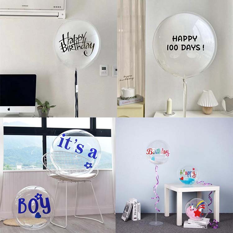 Bobo balloon with sticker