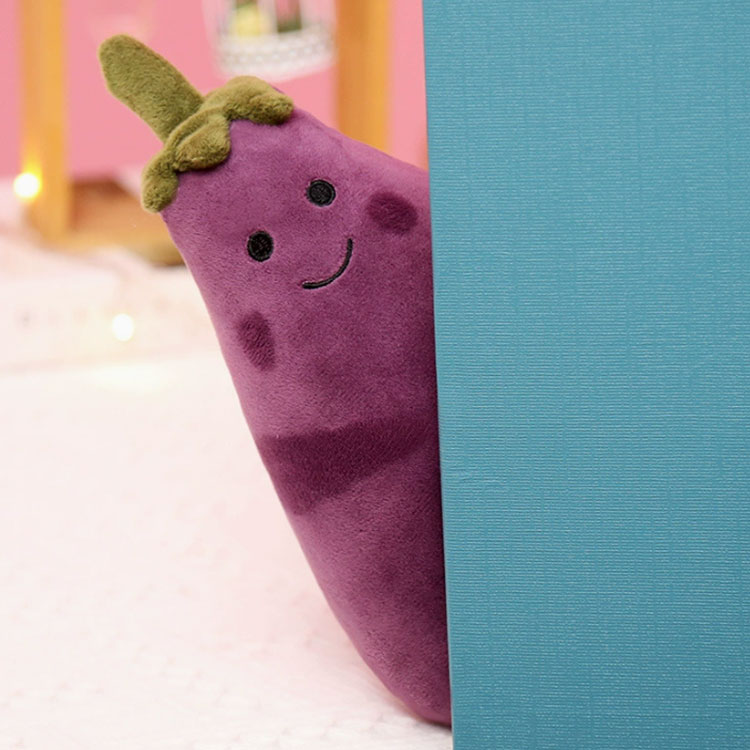 Non Fading Eggplant Plush Toys