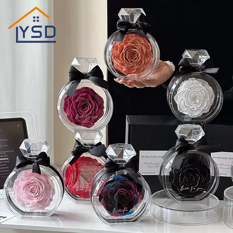 Tartósított virágos parfümös üveg